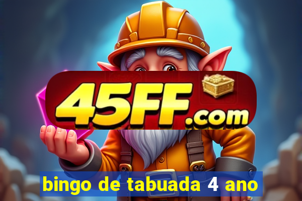 bingo de tabuada 4 ano